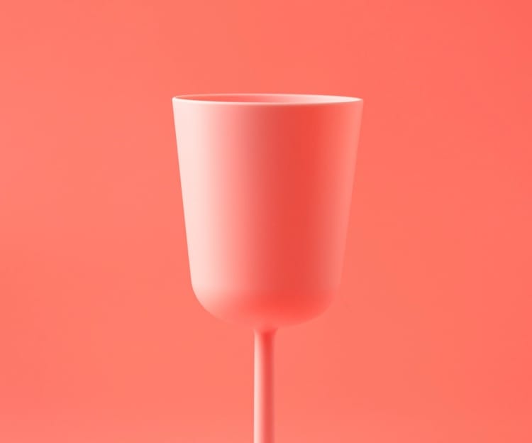 Image of a Pink Wine Glass